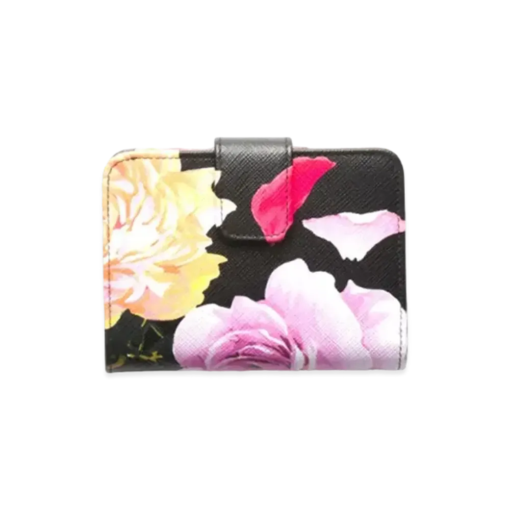 PRADA Small Printed Saffiano Leather Wallet "Black"