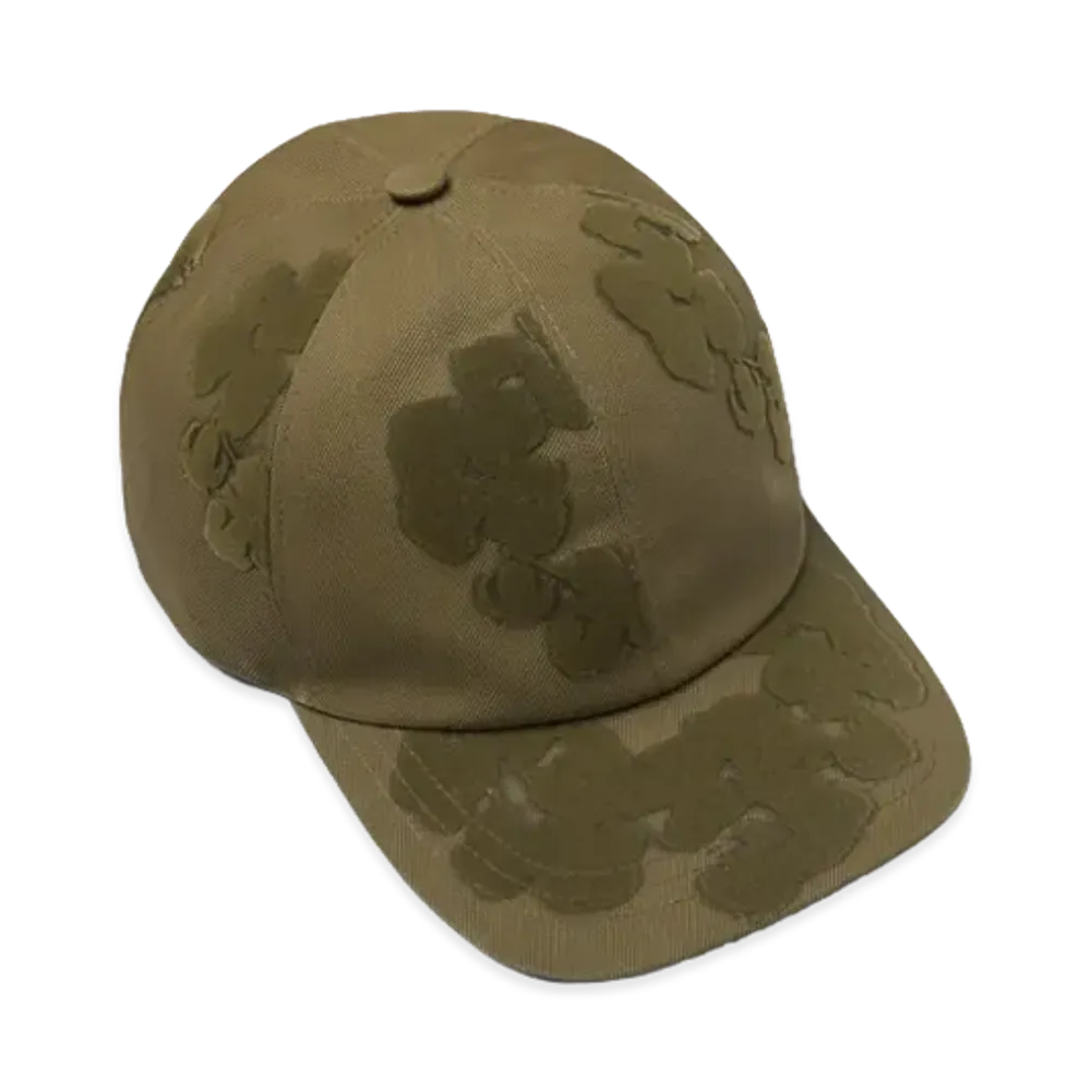 DENIM TEARS Cotton Wreath Flocked Cap "Tan"