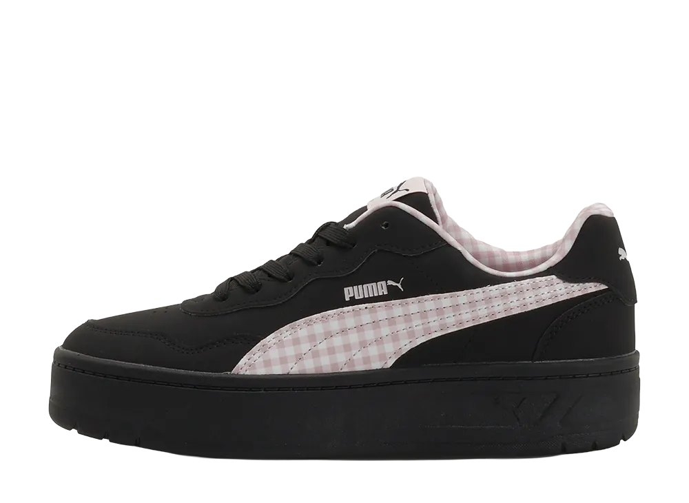 PUMA Women's Court Rally Sky Checker "PUMA Black/Powder Pink"
