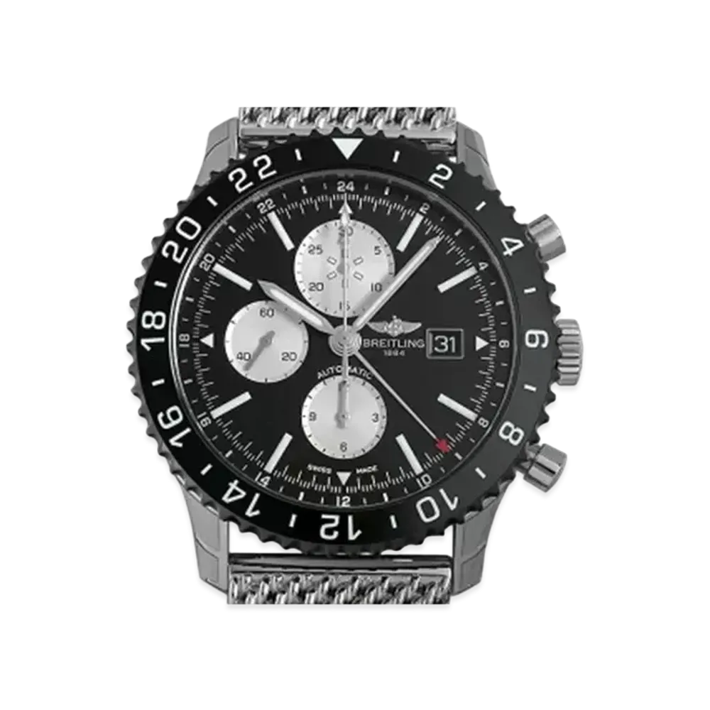 Breitling Chronoliner "Black/Stainless Steel"