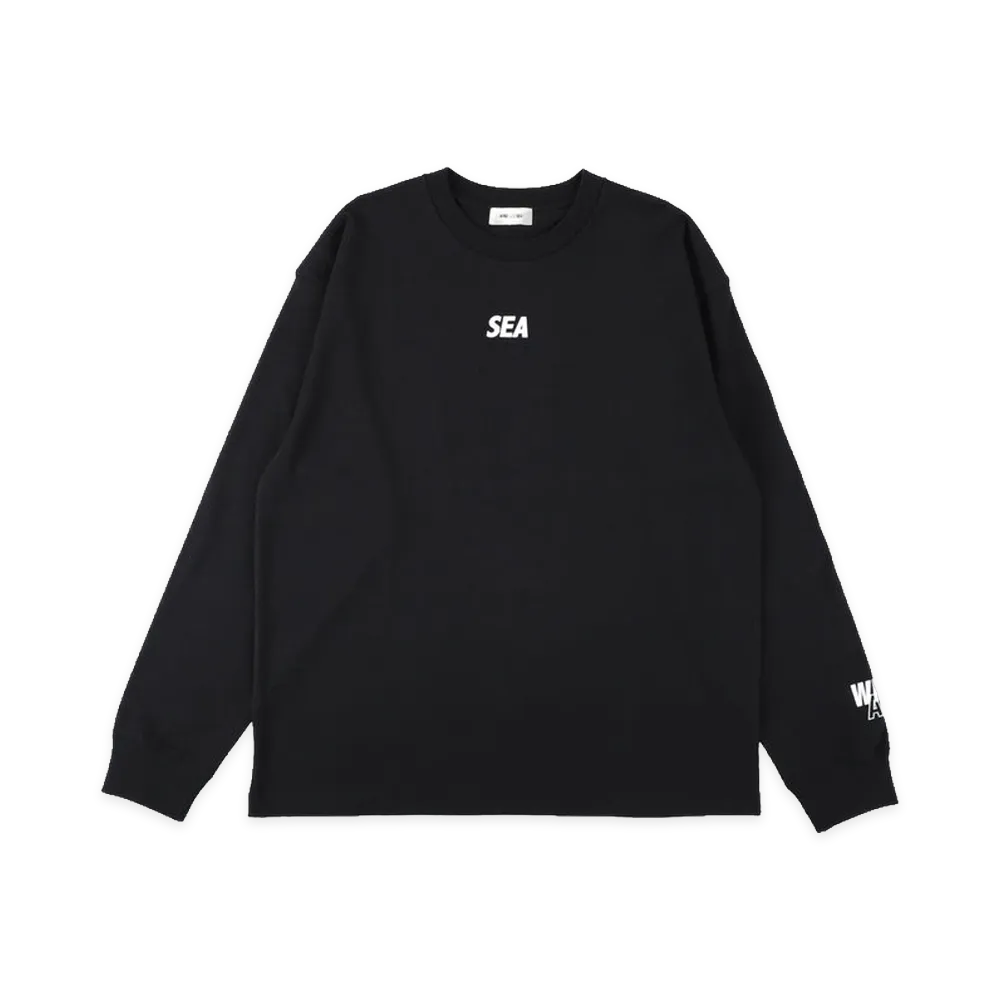 WIND AND SEA Small OG Sea Flocky L/S Tee "Black"