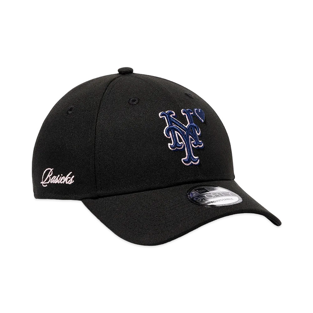 NEW ERA x BASICKS x MLB 9Forty New York Mets "Black/Navy"