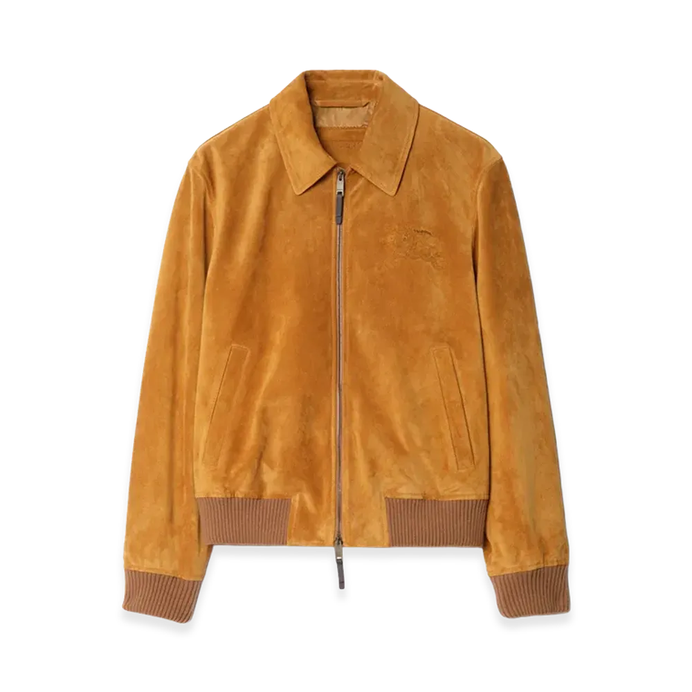 Burberry Suede Harrington Jacket "Tan"