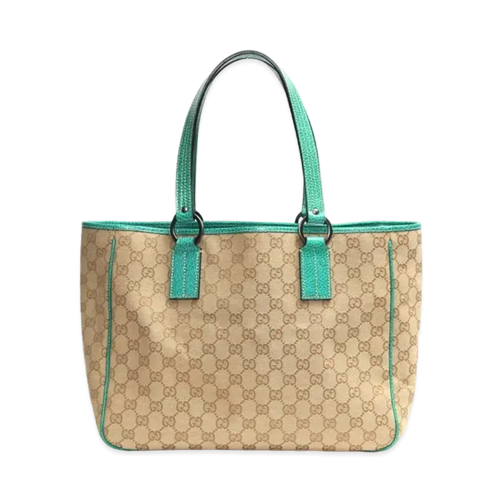 GUCCI GG Canvas Tote Bag "Green"