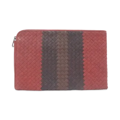Bottega Veneta Intrecciato leather Documentcase "Red"