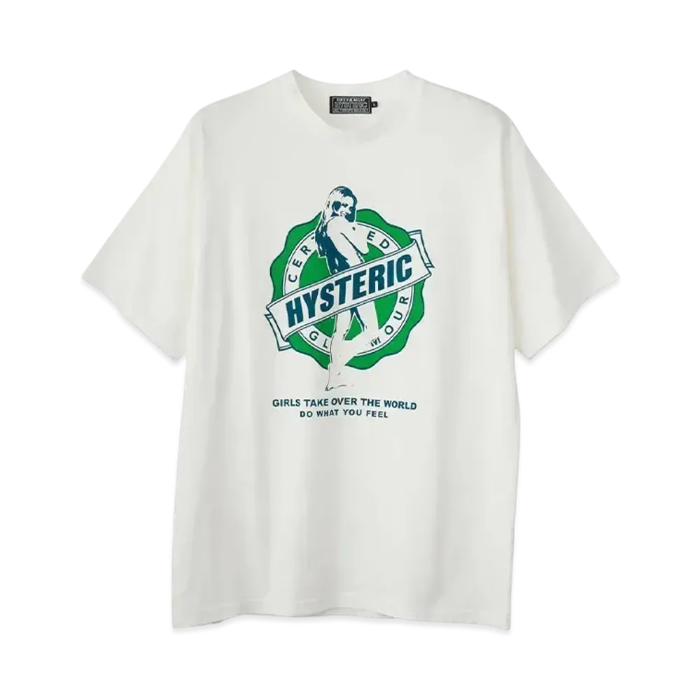 HYSTERIC GLAMOUR Girls Take Over T-Shirt "White"