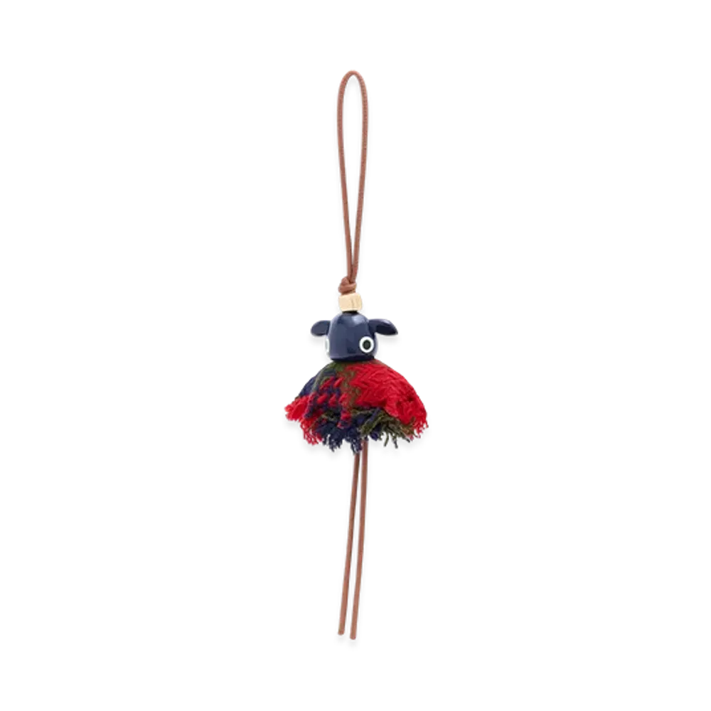 LOEWE Highland Puzzle Charm "Tan/Blue"
