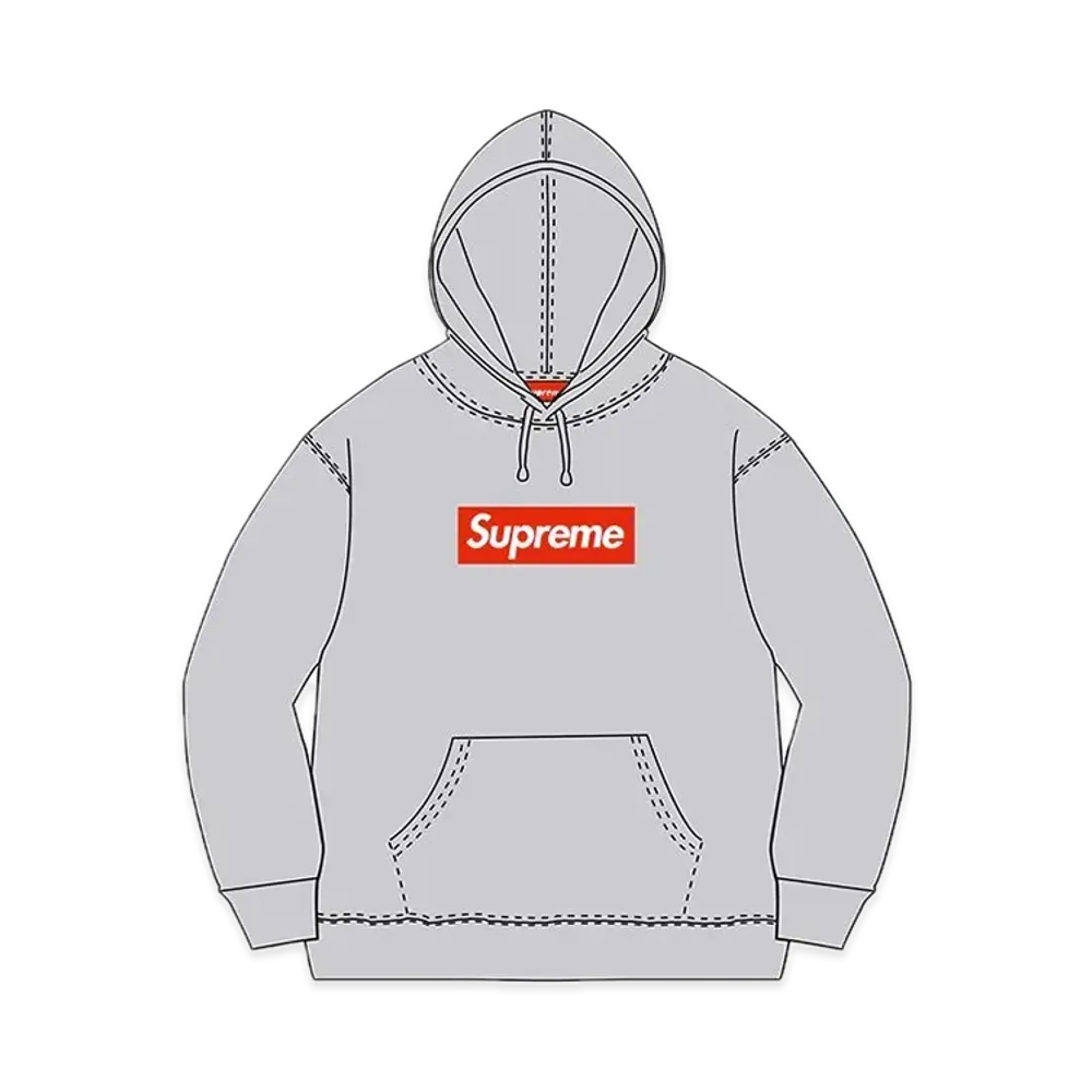 Supreme Box Logo Hooded Sweatshirt "Heather Grey" (10FW)