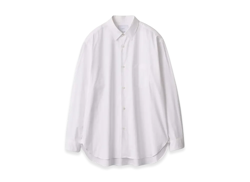 ssstein Pima Cotton Oversized Regular Collar Shirt "Off White"