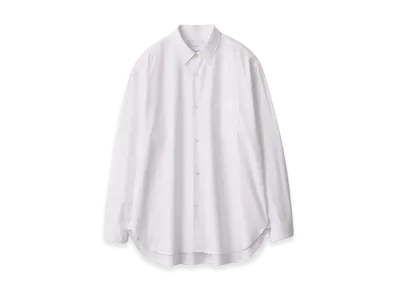 ssstein Pima Cotton Oversized Regular Collar Shirt "Off White"