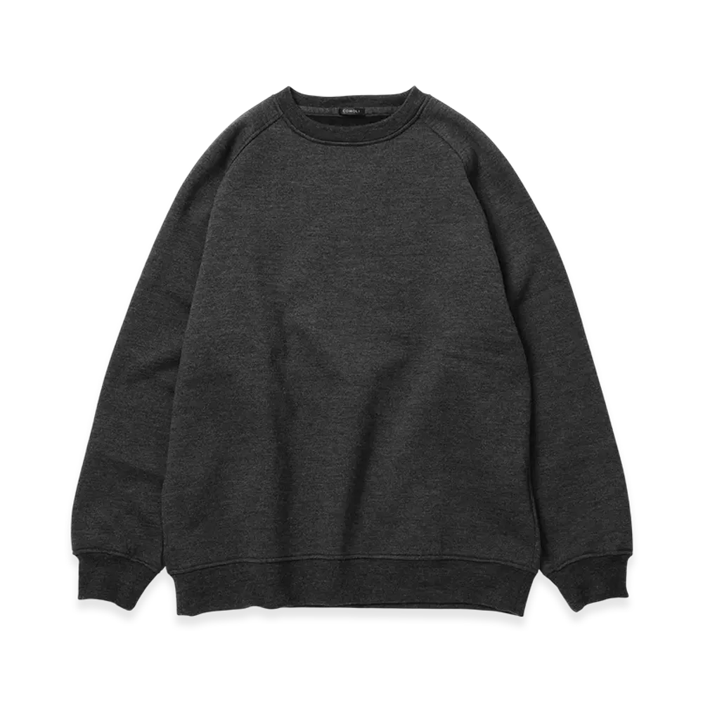 COMOLI W/C/Si L/S Crew "Gray"