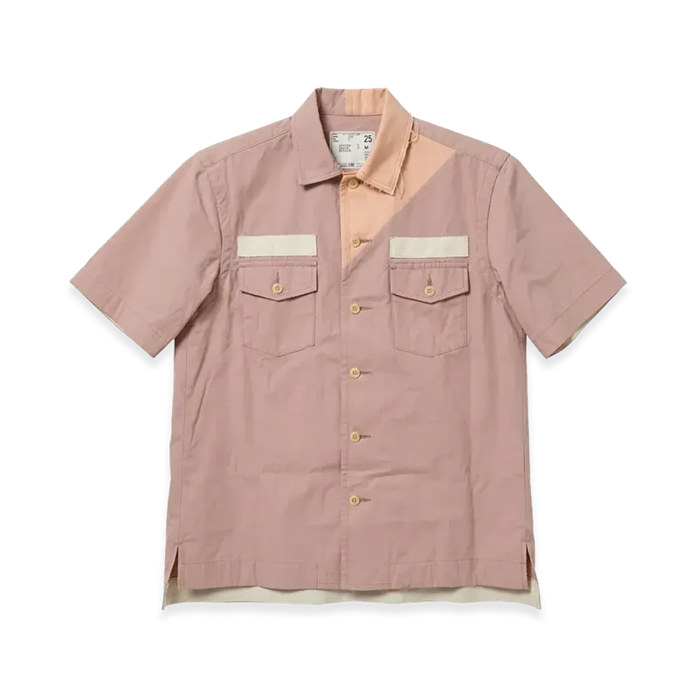 sacai Cotton Nylon Oxford Shirt "Pink"