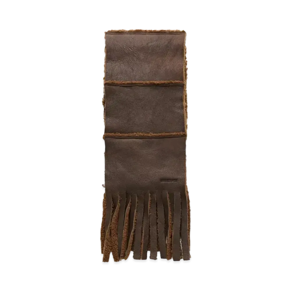OUR LEGACY Shearling Scarf Rustic Grain Shearling "Brown"