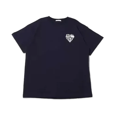 atmos pink Heart Logo Embroidery Big T "Navy"