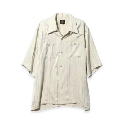 NEEDLES S/S Cowboy One-Up Shirt TA/CU/PE Georgette "Beige"