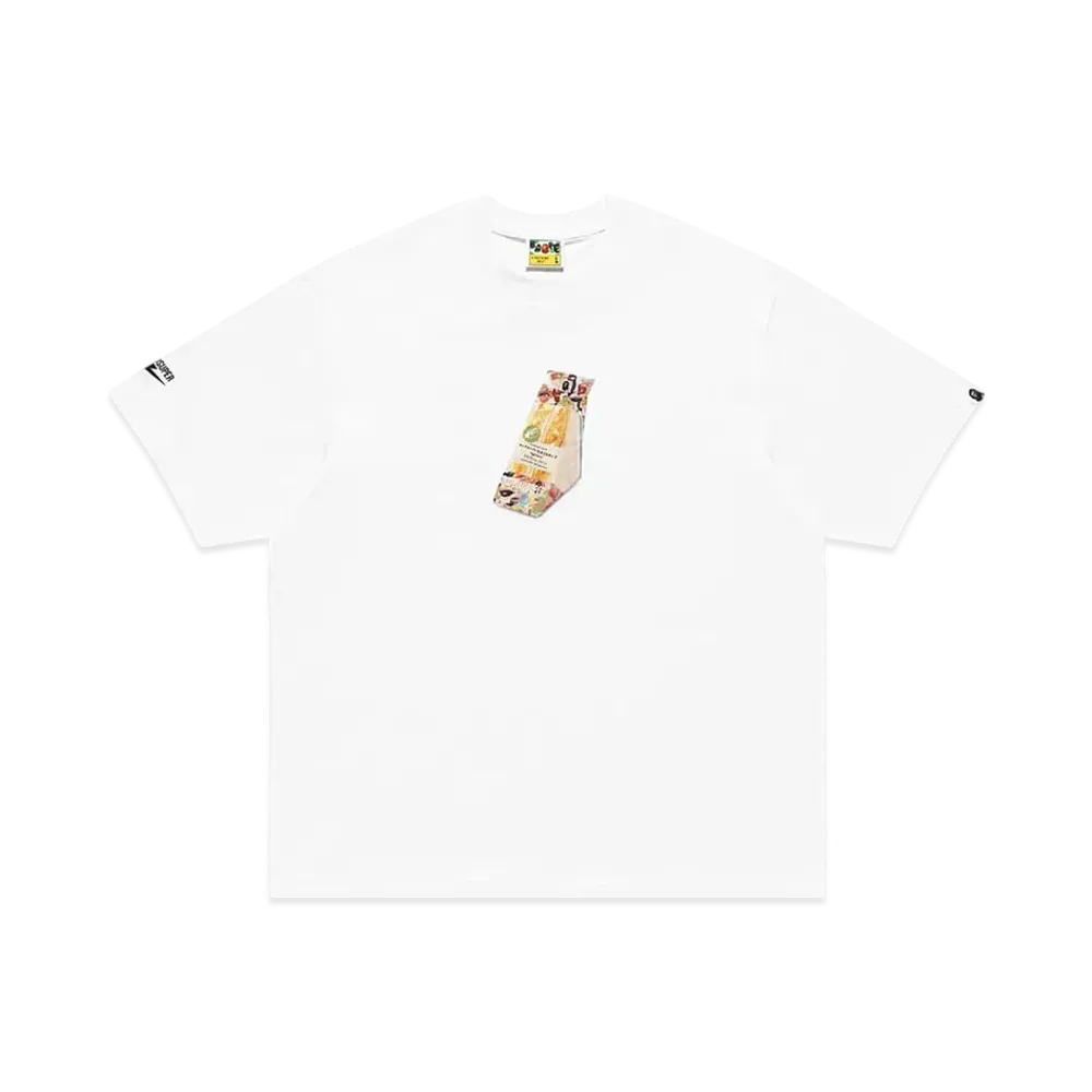 A BATHING APE Bape x Kidsuper Egg Sandwich Tee "White"