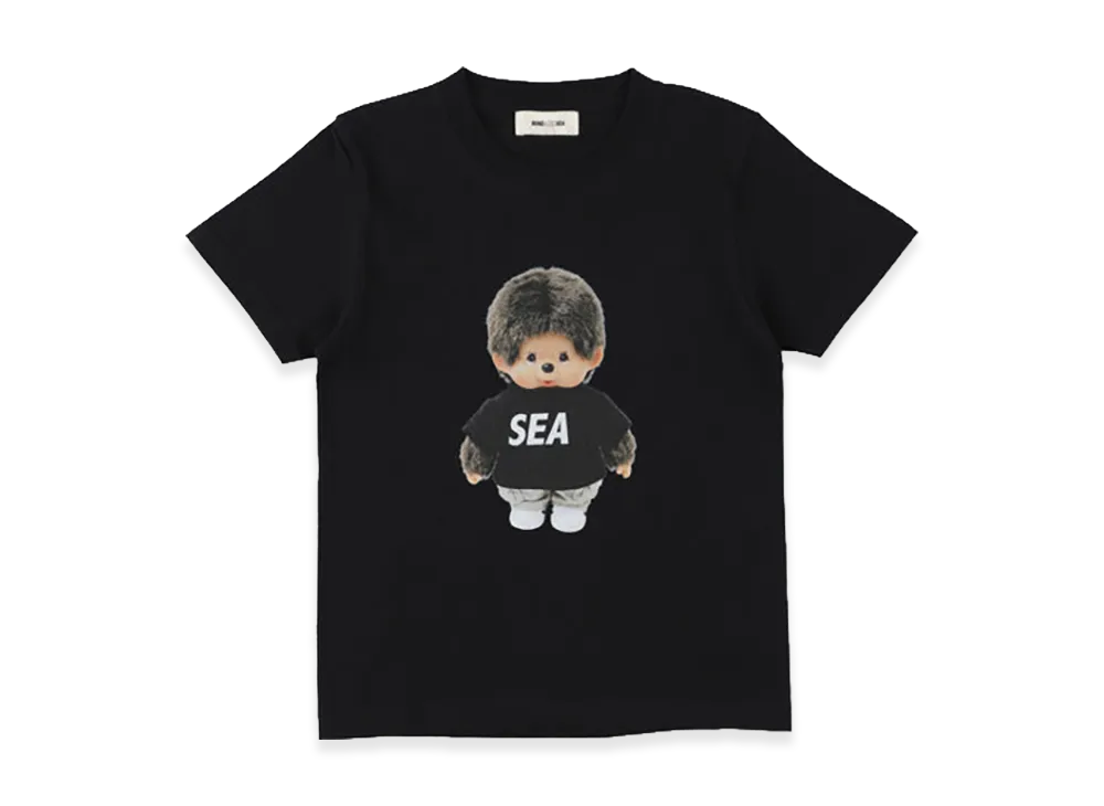 WIND AND SEA x Monchhichi Doll Kids Tee "Black"