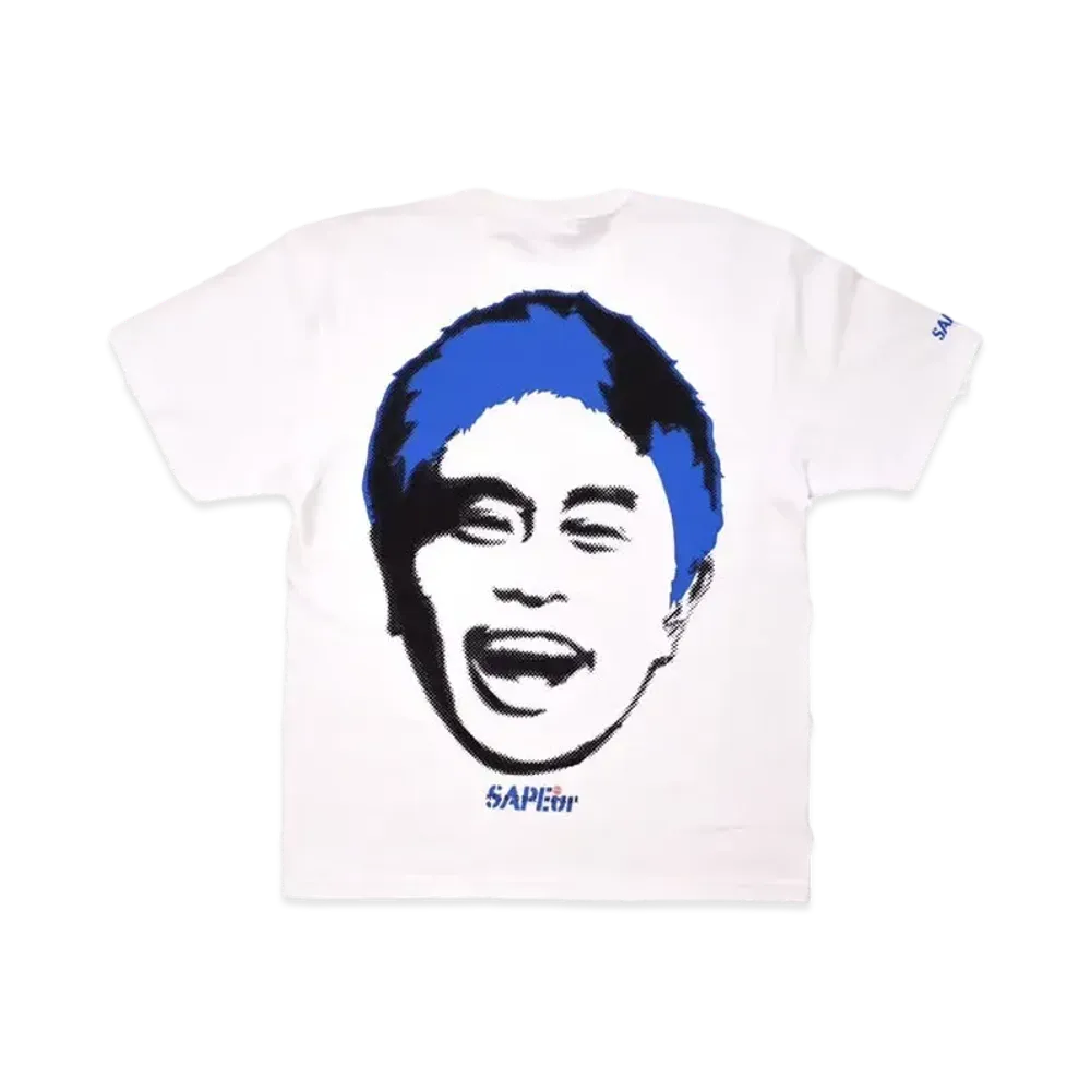 SAPEur x MASATOSHI HAMADA Kids Stamp Logo S/S Tee #3 "White/Blue"