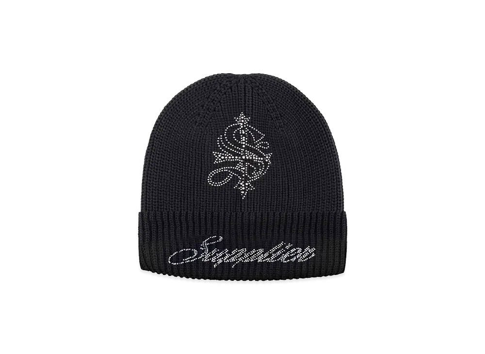 SUPPLIER Cross Rhinestone Balaclava Beanie "Black"