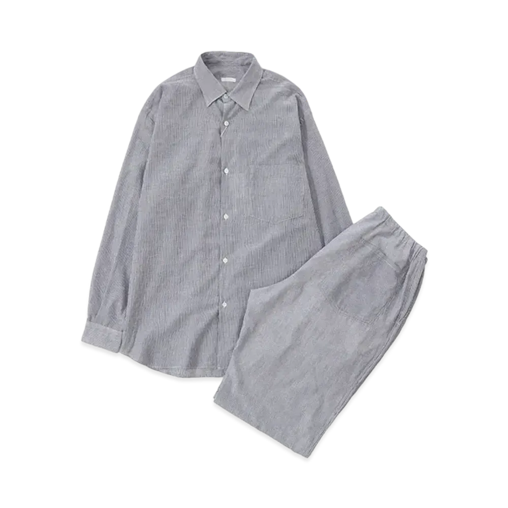 COMOLI KHADI Cotton Pajamas "Stripe"