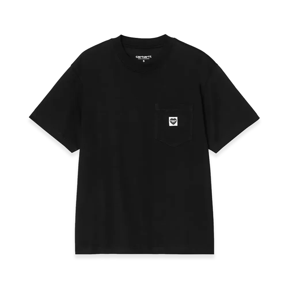 Carhartt WIP Women's S/S Pocket Small Heart T-Shirt "Black/Black"