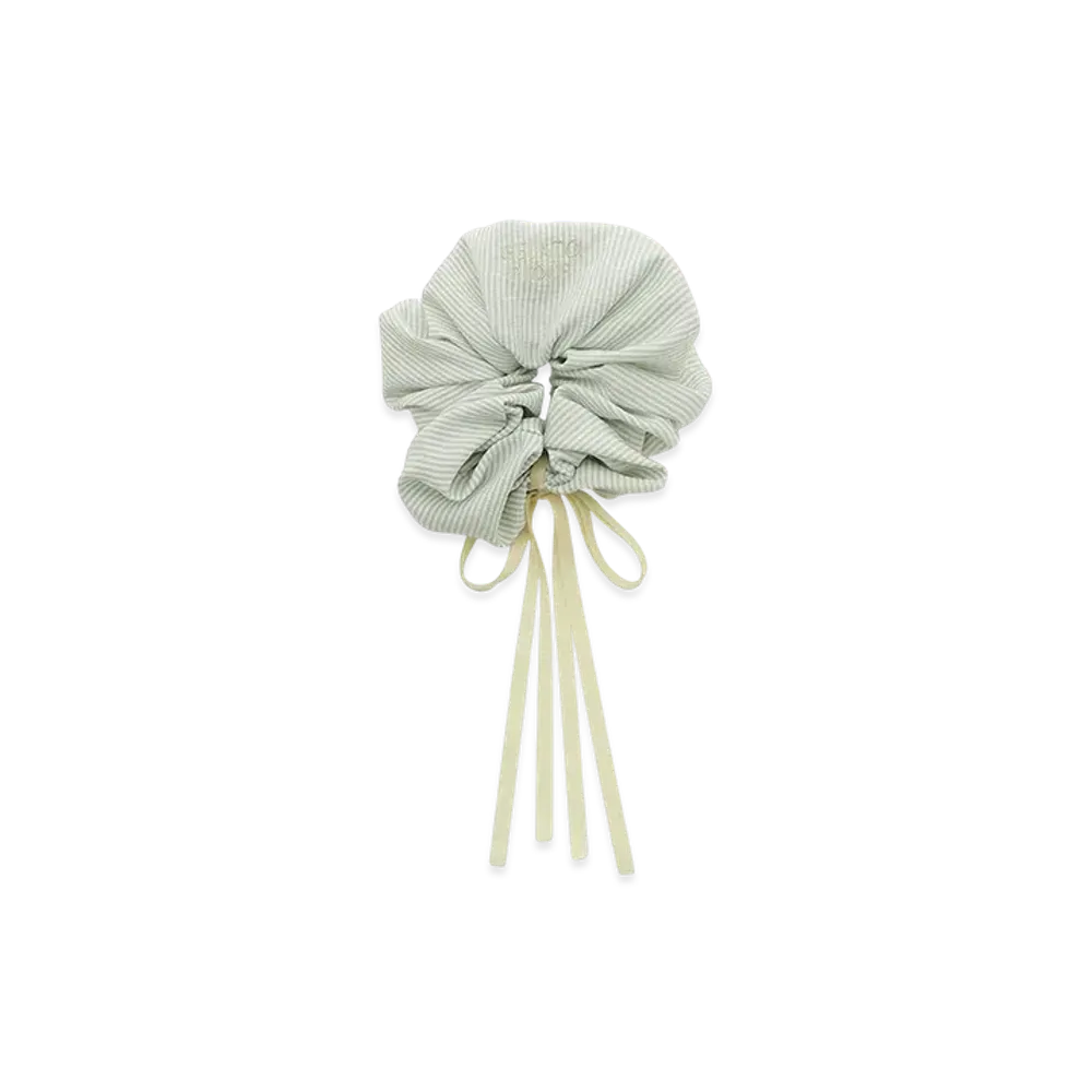 GELATO PIQUE Striped Ribbon Scrunchie "Green"