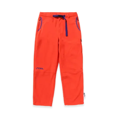 A BATHING APE x KAZUKI KURAISHI Halftone Logo Fleece Belted Pants "Orange"