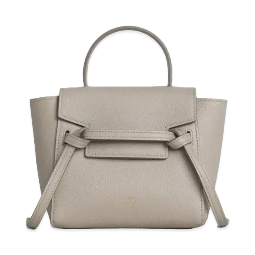 CELINE Pico Belt Bag in Grained Calfskin "Light Taupe"