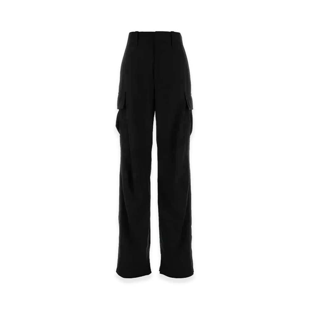 Bottega Veneta Women's Wool Cargo Pant "Black"