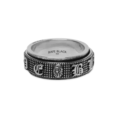 A BATHING APE Bape Black Ring #1 "Silver"