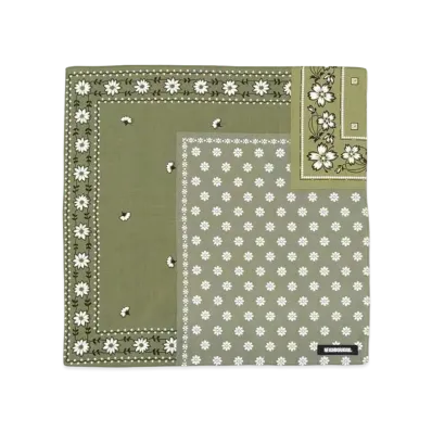 NEIGHBORHOOD BANDANA CHOPPED / C-BANDANA "Olive Drab"