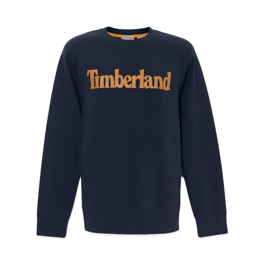 Timberland Men's Liner Logo Crew Neck Sweatshirt "Dark Sapphire"
