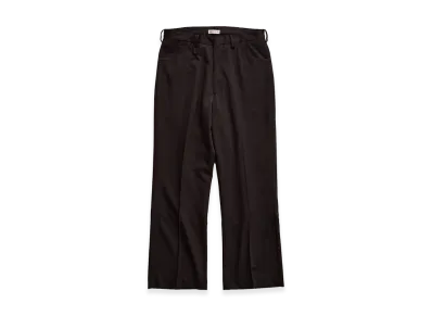 NICENESS Finch S140's Worsted Gabardine Semi-Flare Trousers "Olive Drab"