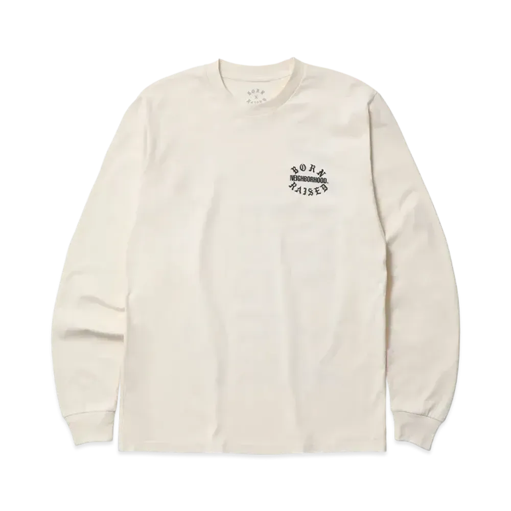 NEIGHBORHOOD x Born x Raised Tee LS-2 "Cream"