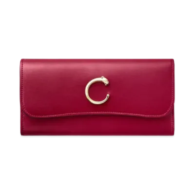 Cartier International Wallet with Flap, Panthere de Cartier "Cherry Red"