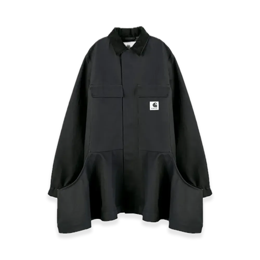 sacai x Carhartt WIP Women's Duck Bonding Dress Coat "Black"