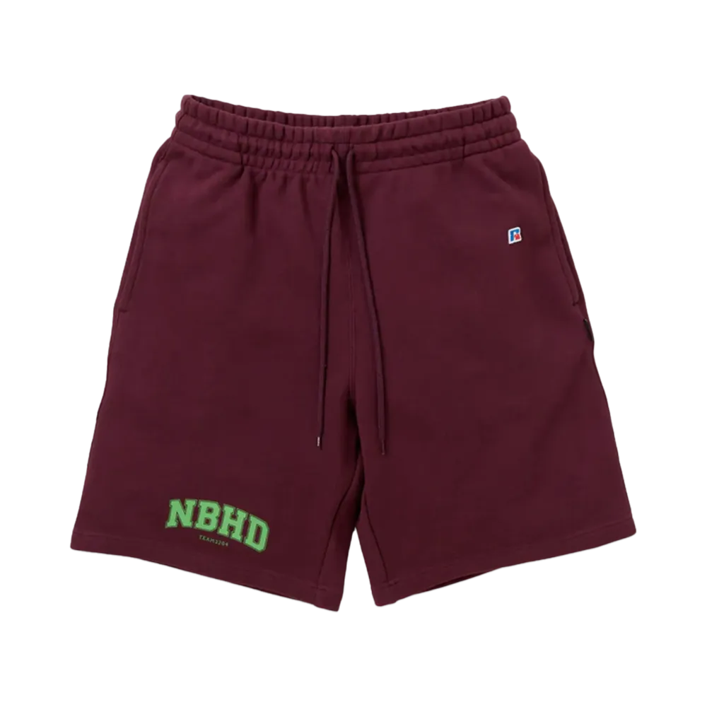 NEIGHBORHOOD x RUSSELL ATHLETIC . Sweat Short Pants "Burgundy"