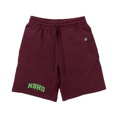 NEIGHBORHOOD x RUSSELL ATHLETIC . Sweat Short Pants "Burgundy"
