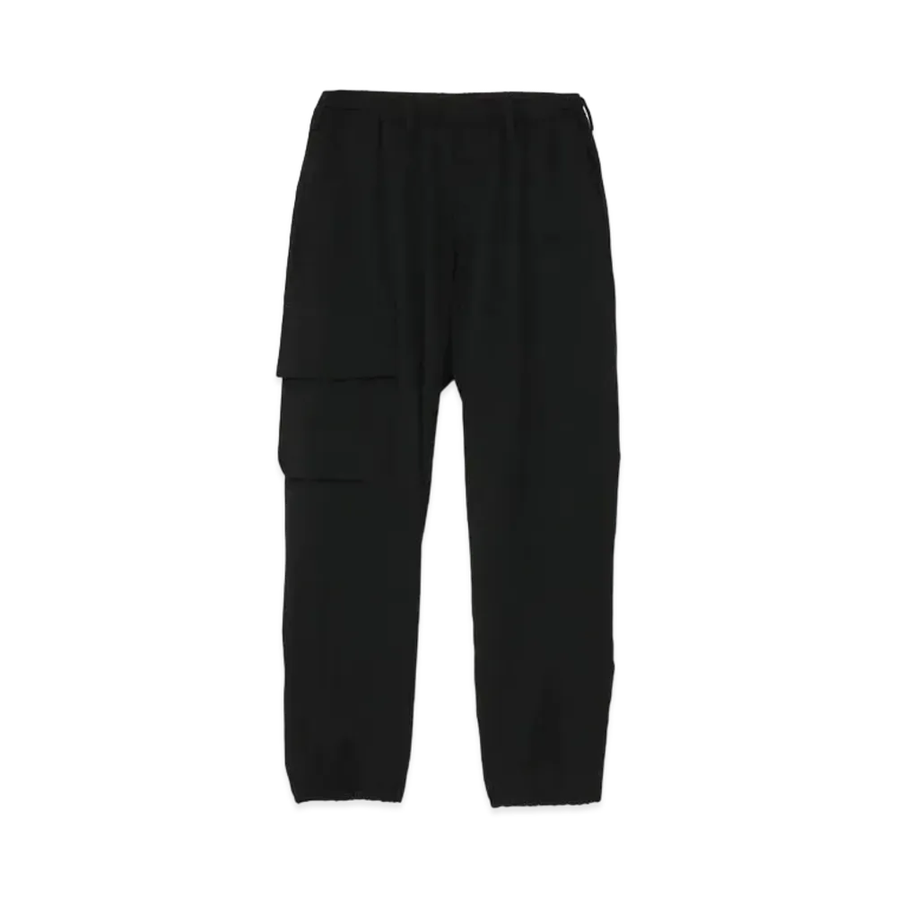 Yohji Yamamoto Pour Homme REGULATION W/GABARDINE RIB FLAP PANTS "Black"