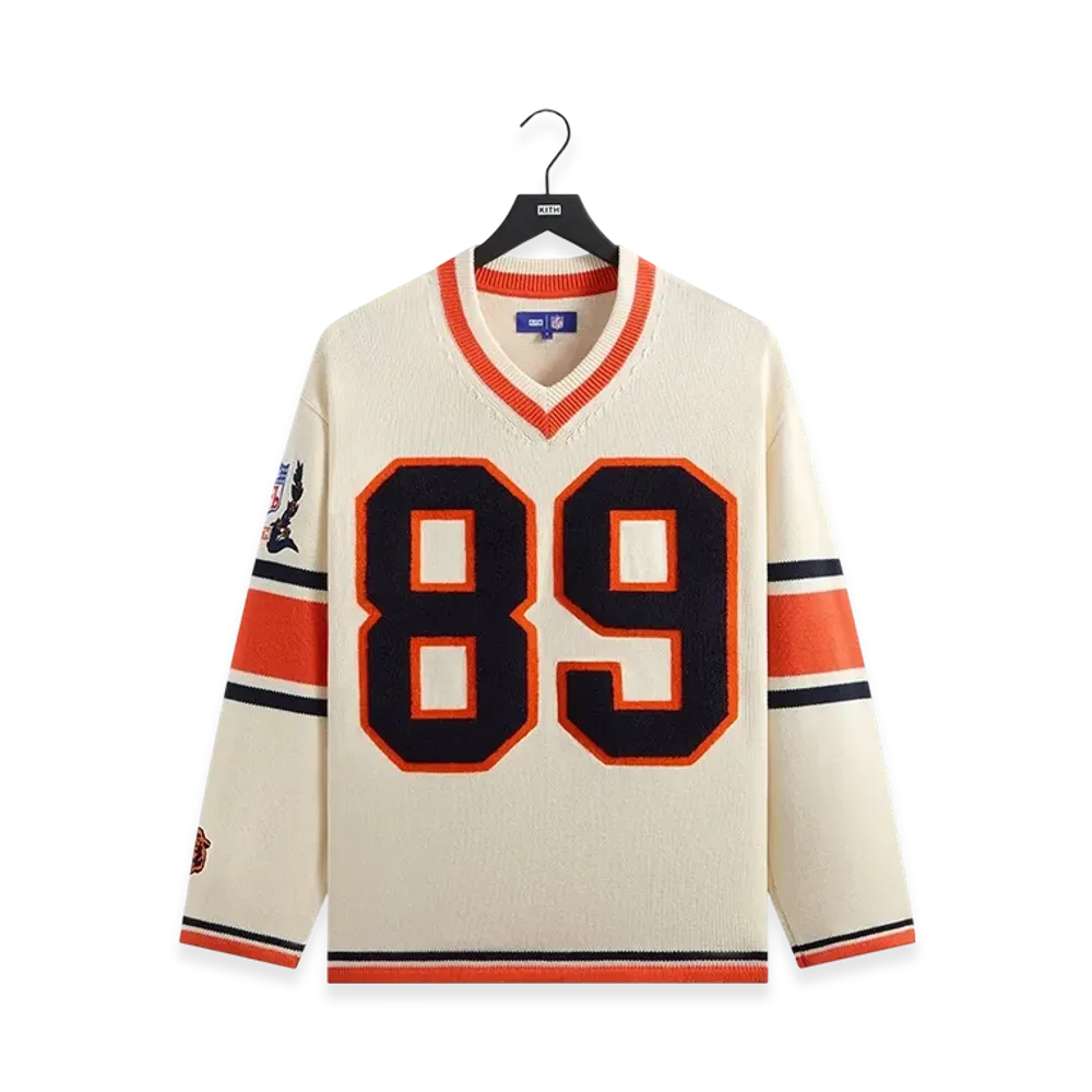 Kith x the NFL Chicago Bears V-Neck Beau Knit Sweater "Sandrift"