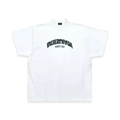 BALENCIAGA Back Flip T-Shirt Oversized "White Black"
