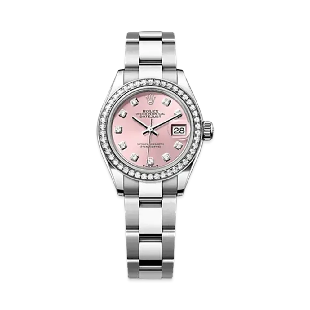 ROLEX Lady-Datejust 28mm Oystersteel & White Gold Diamond 279384RBR "Pink"
