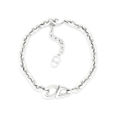 Dior CD30 Chain Link Bracelet Brass "Silver"