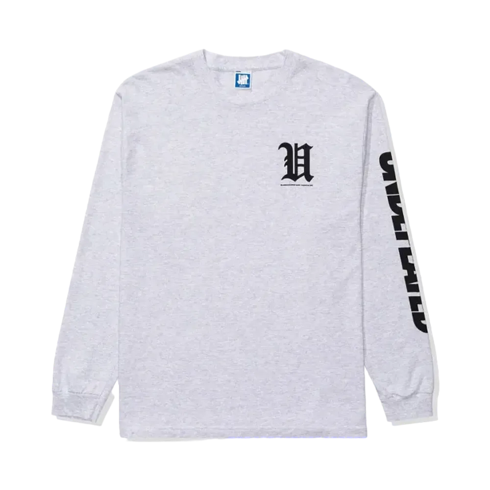 UNDEFEATED Big Lockup L/S Tee "Gray"