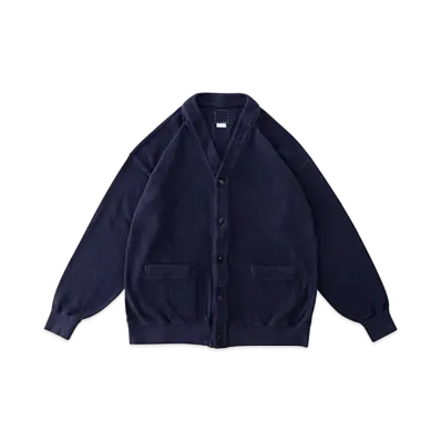 visvim SELMER LONG CARDIGAN (C/WS PILE) "Navy"