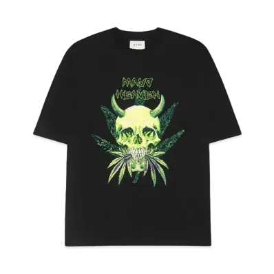 MAYO Devil Skull Embroidery Shore Sleeve Tee "BLACK"