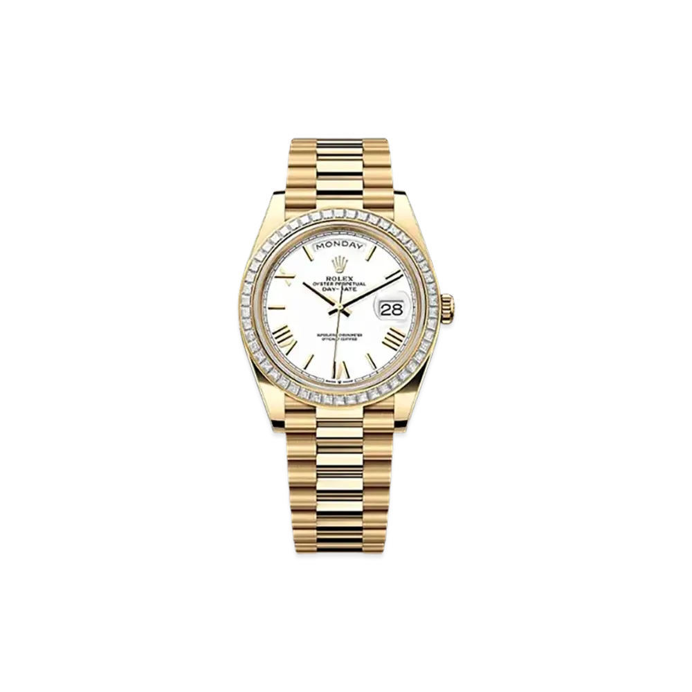 ROLEX Day-Date 40mm Yellow Gold Diamond 228398TBR "White"