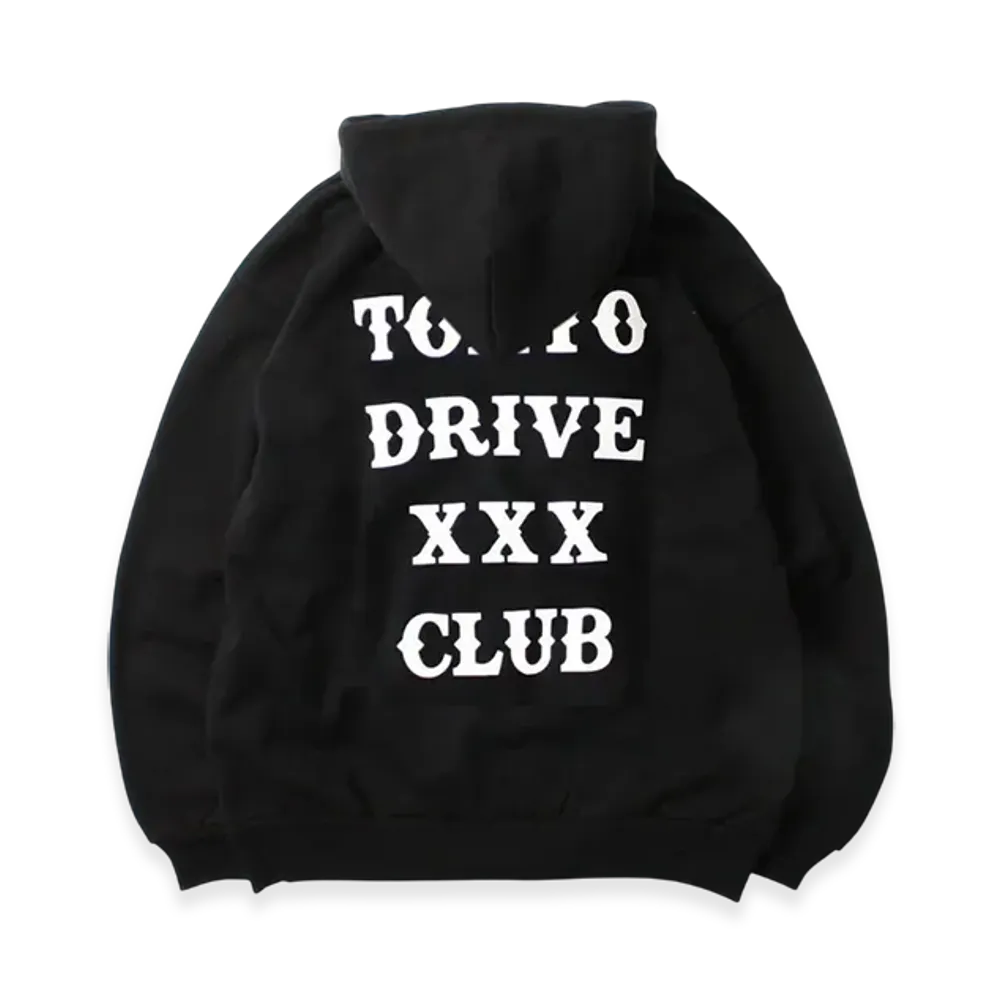 GOD SELECTION XXX x Tokyo Drive Car Club Collaboration Hoodie "Black"