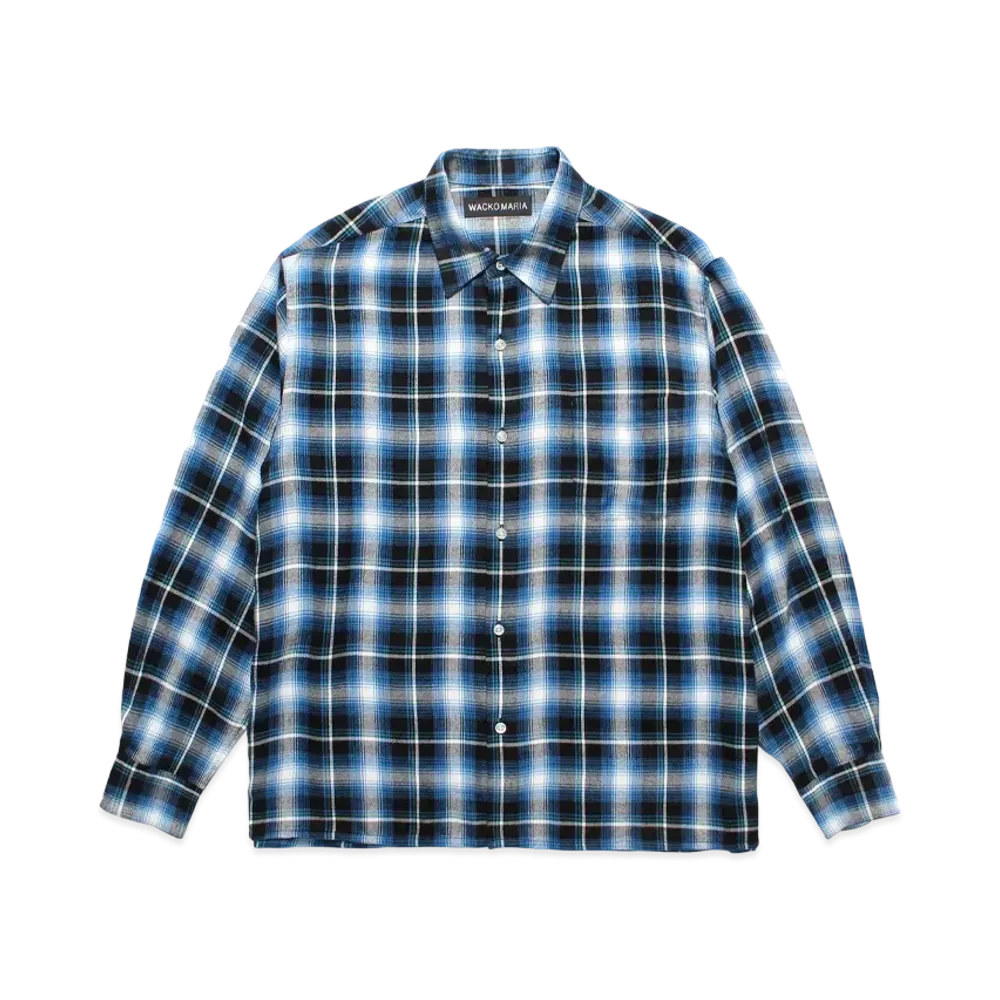 WACKO MARIA Check Regular Collor Shirt "Blue"