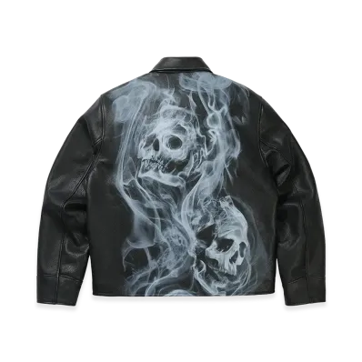 PALACE Smoked Leather Jacket "Black"